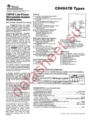 CD4047BMTE4 datasheet  